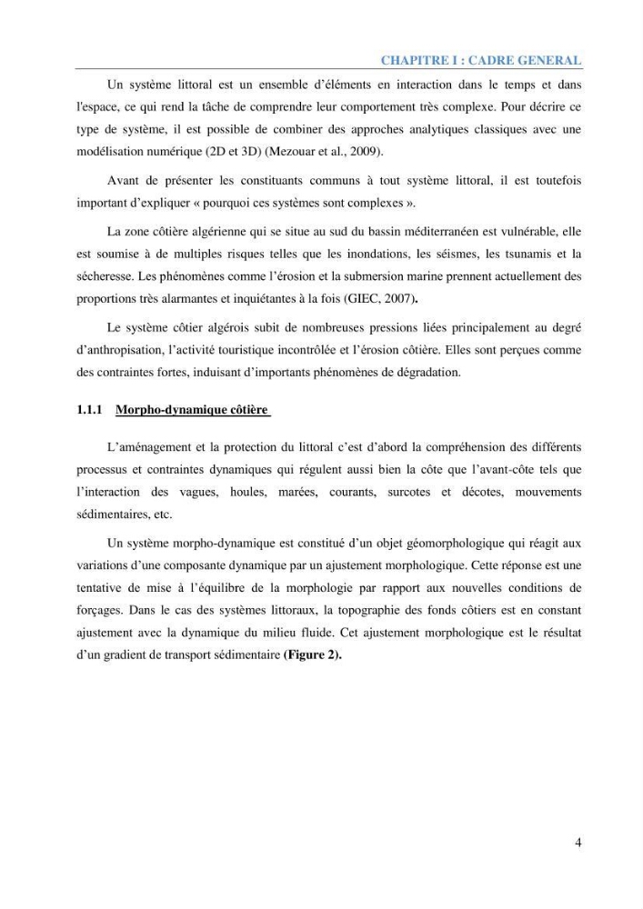 Etude et estimation des terres à risque par la submersion marine dans la région Ouest d’Alger
