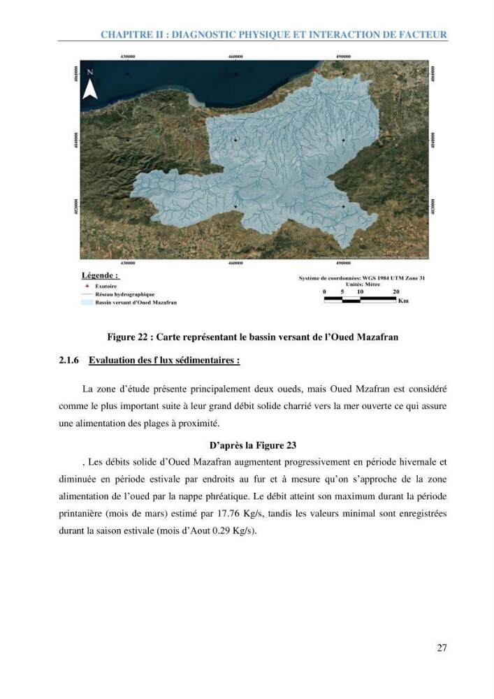 Etude et estimation des terres à risque par la submersion marine dans la région Ouest d’Alger