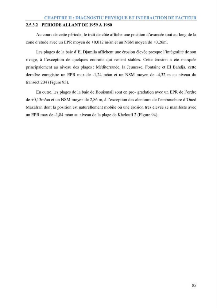 Etude et estimation des terres à risque par la submersion marine dans la région Ouest d’Alger