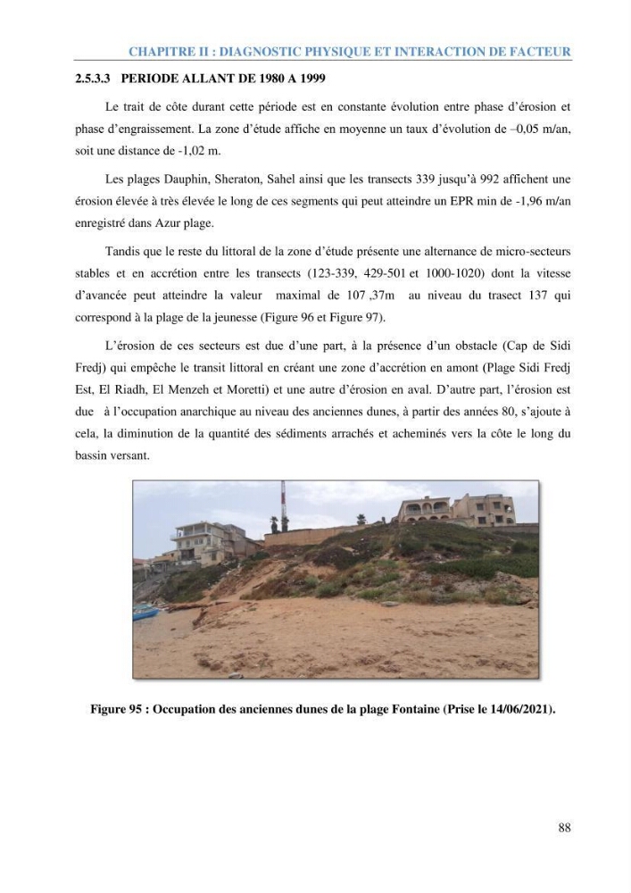 Etude et estimation des terres à risque par la submersion marine dans la région Ouest d’Alger