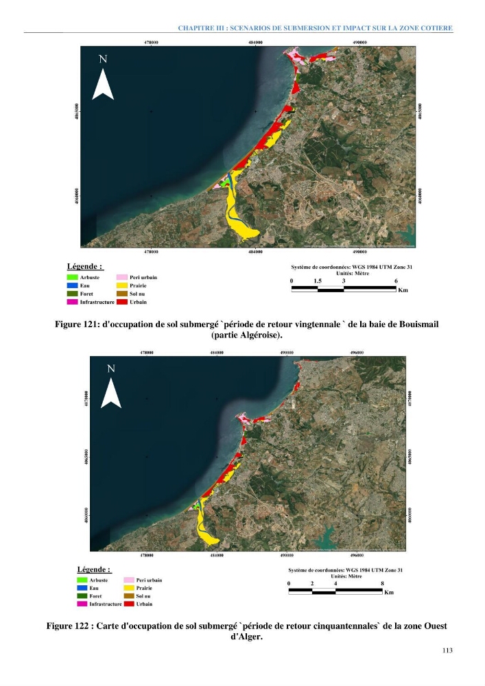 Etude et estimation des terres à risque par la submersion marine dans la région Ouest d’Alger
