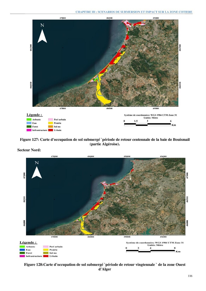 Etude et estimation des terres à risque par la submersion marine dans la région Ouest d’Alger