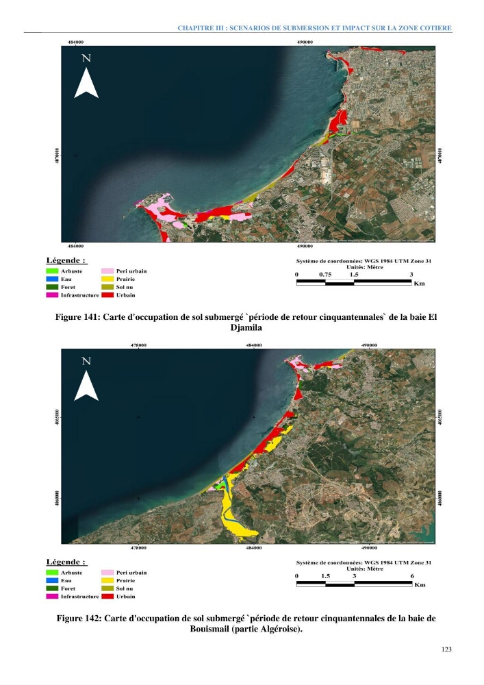 Etude et estimation des terres à risque par la submersion marine dans la région Ouest d’Alger
