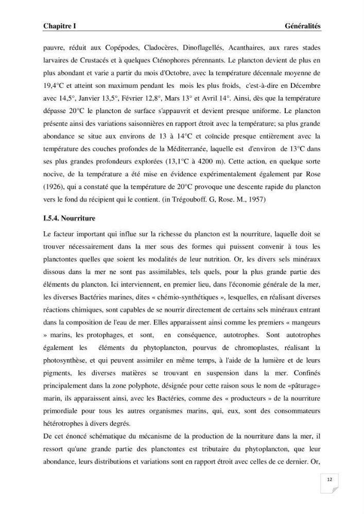 Impact des conditions du milieu sur la distribution des populations zooplanctoniques (bassin Algérien et mer Méditerranée