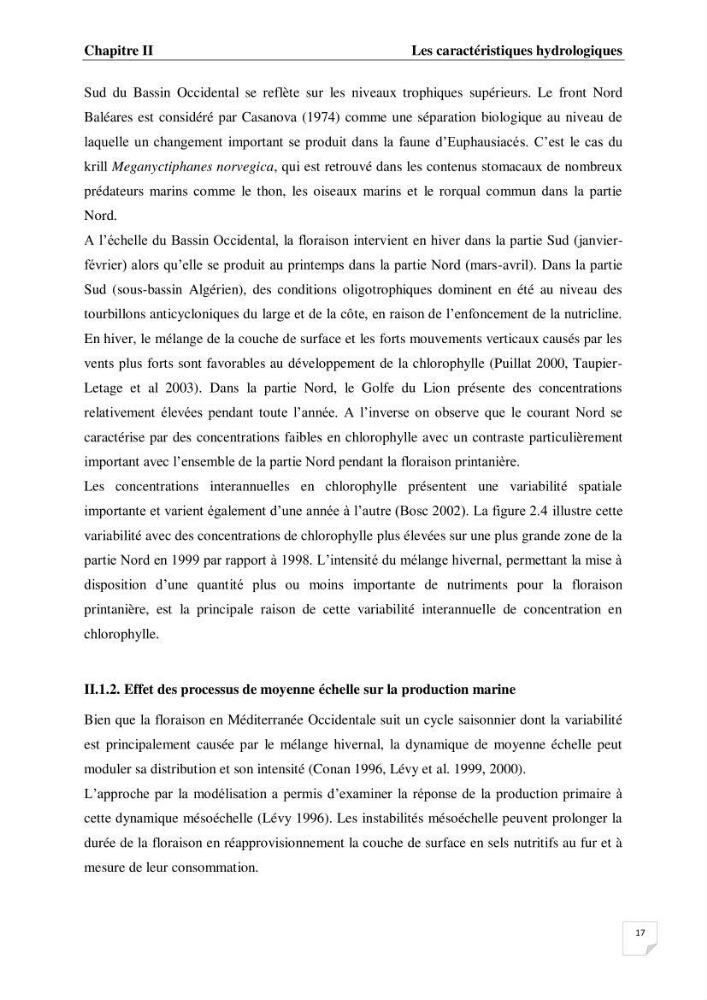 Impact des conditions du milieu sur la distribution des populations zooplanctoniques (bassin Algérien et mer Méditerranée