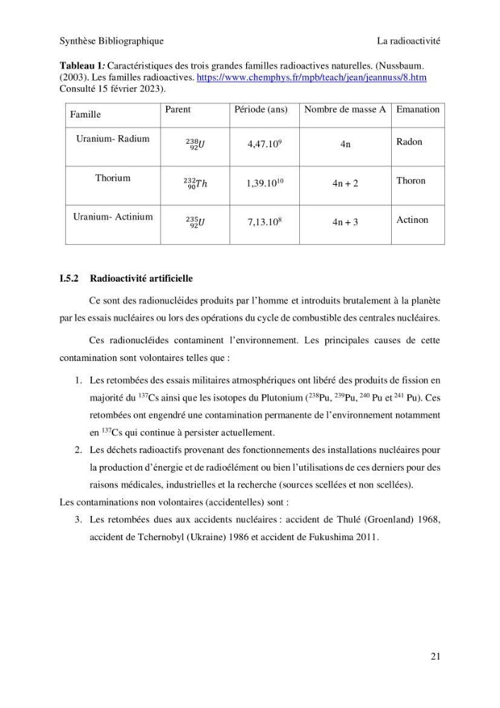 Etude de la qualité radiologique et chimique des sédiments de l’embouchure de l’Oued Chéliff (W.de Mostaganem)