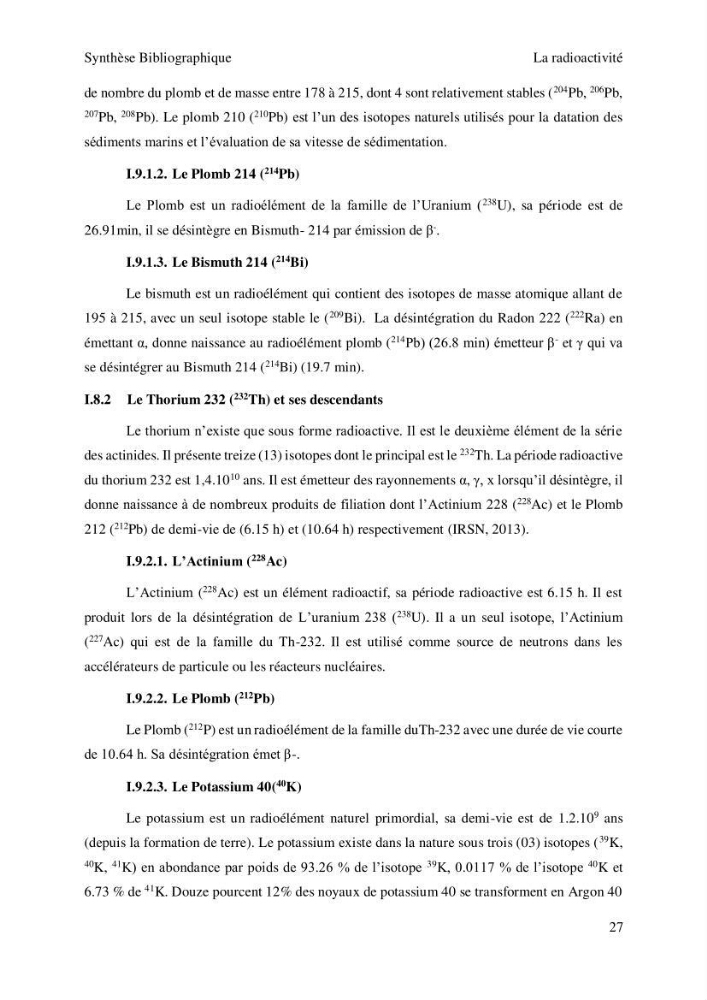 Etude de la qualité radiologique et chimique des sédiments de l’embouchure de l’Oued Chéliff (W.de Mostaganem)