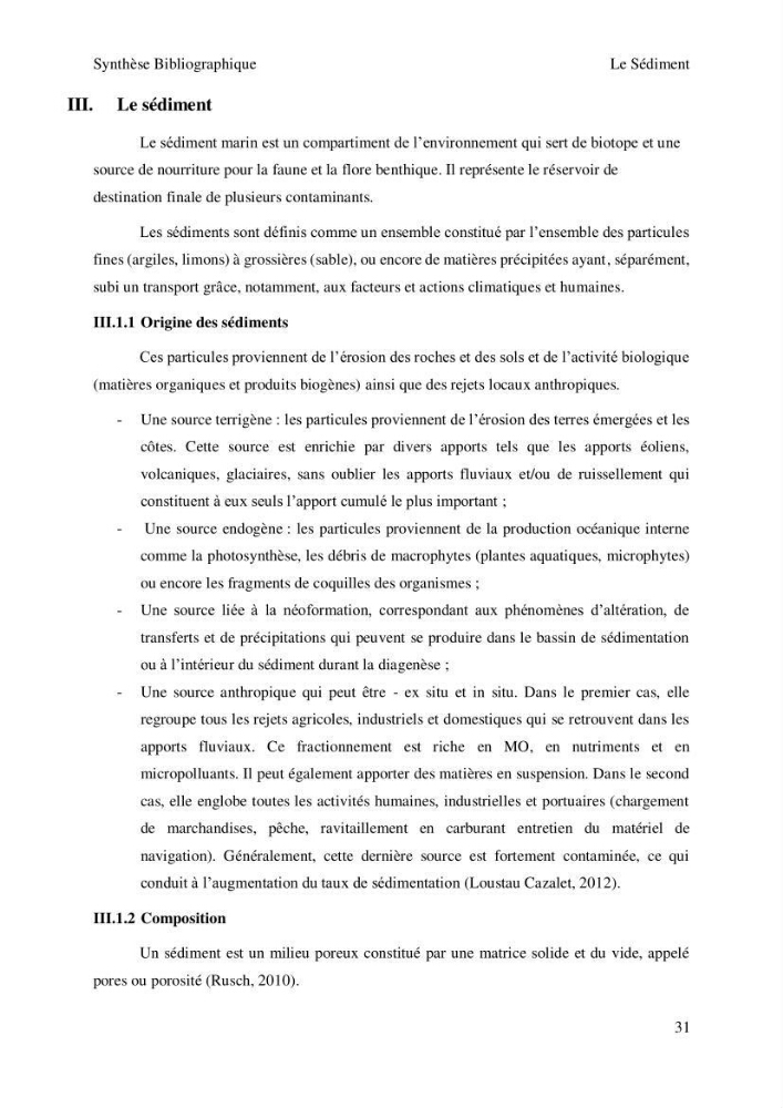 Etude de la qualité radiologique et chimique des sédiments de l’embouchure de l’Oued Chéliff (W.de Mostaganem)