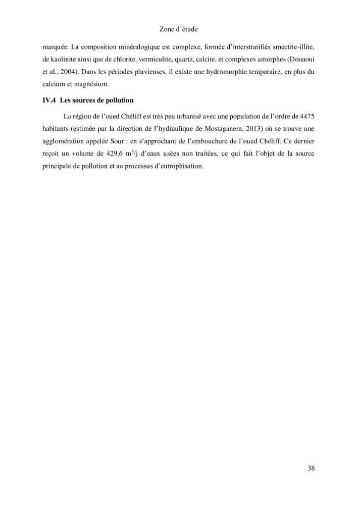Etude de la qualité radiologique et chimique des sédiments de l’embouchure de l’Oued Chéliff (W.de Mostaganem)