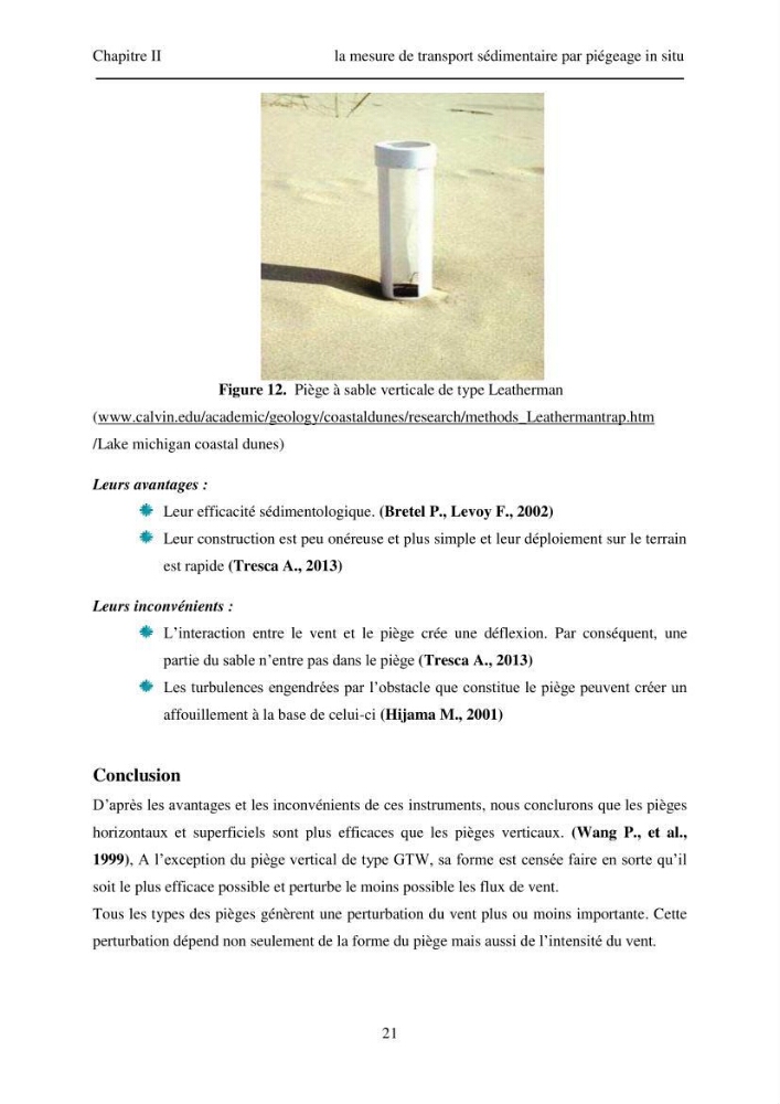 Réalisation d\'un piège à sédiments pour l\'étude des mouvements des sables sur le dune et les plages