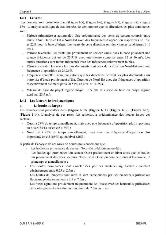 Etude d\'aménagement d\'une Marina au niveau de la ville d\'Alger (exemple de la Marina baie d\'Alger):