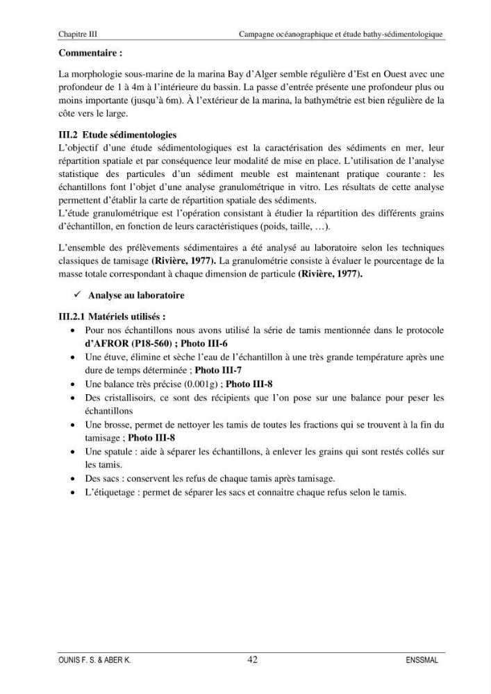 Etude d\'aménagement d\'une Marina au niveau de la ville d\'Alger (exemple de la Marina baie d\'Alger):