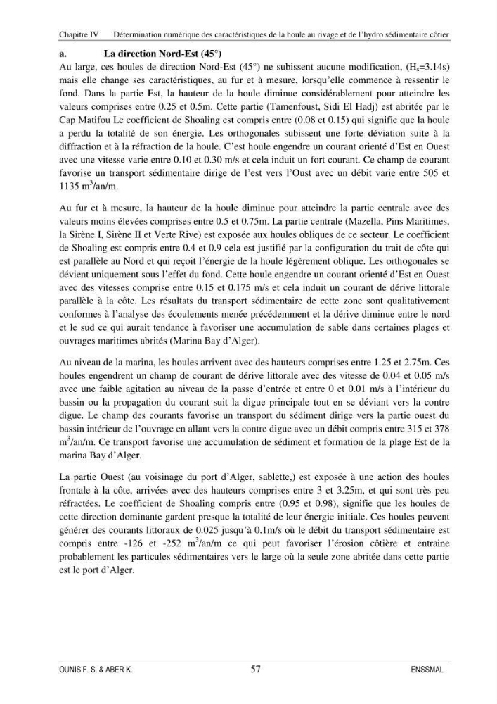 Etude d\'aménagement d\'une Marina au niveau de la ville d\'Alger (exemple de la Marina baie d\'Alger):