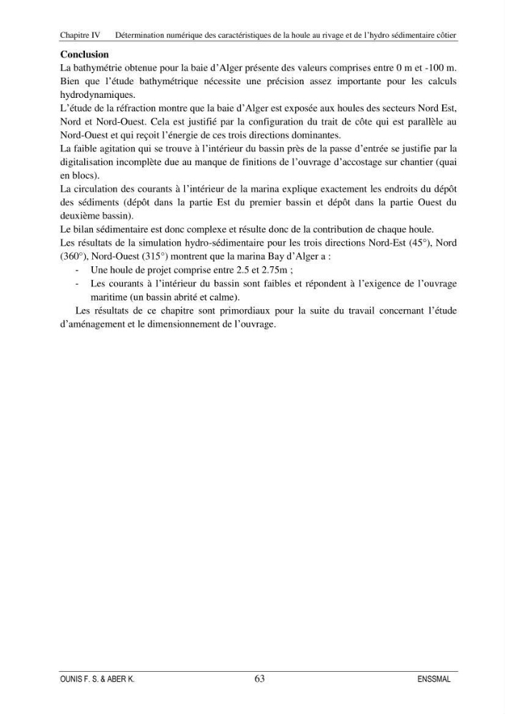 Etude d\'aménagement d\'une Marina au niveau de la ville d\'Alger (exemple de la Marina baie d\'Alger):