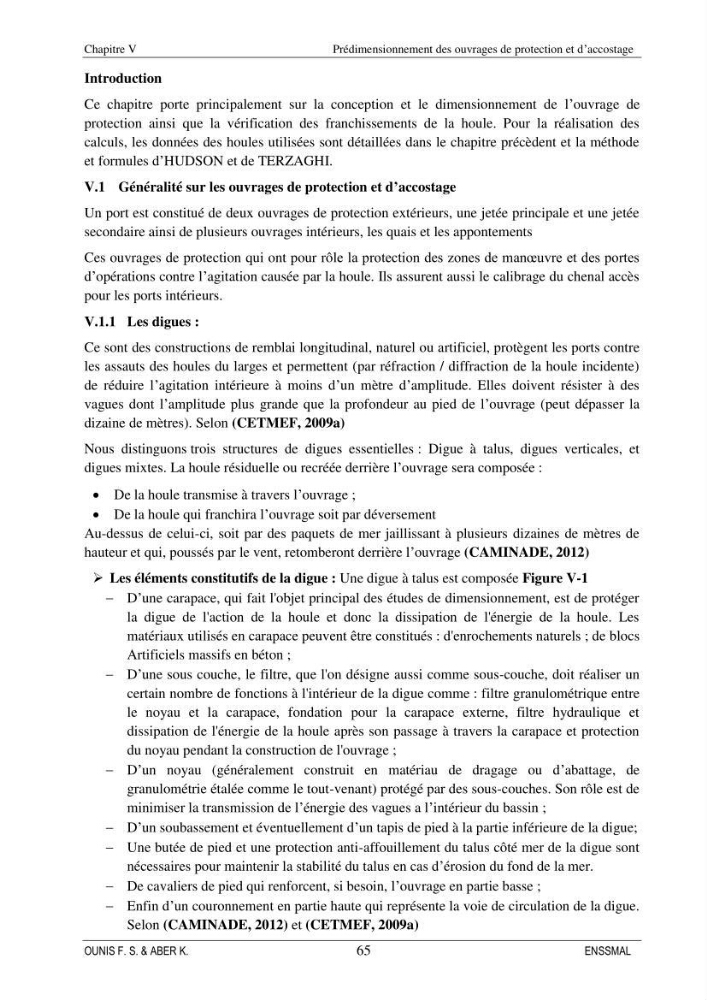 Etude d\'aménagement d\'une Marina au niveau de la ville d\'Alger (exemple de la Marina baie d\'Alger):