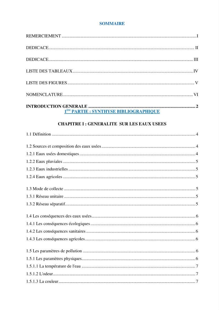 Etude des performances d\'une station d\'épuration des eaux usées