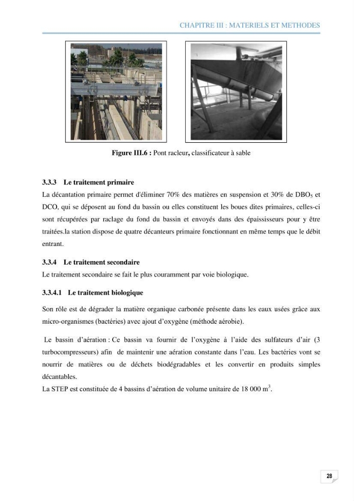 Etude des performances d\'une station d\'épuration des eaux usées