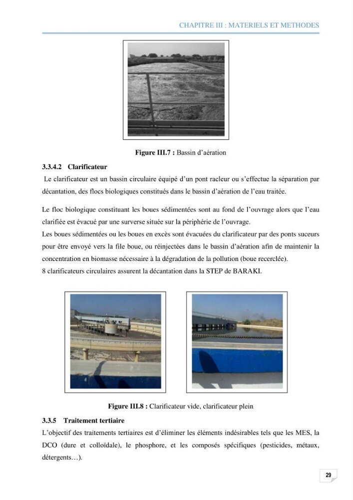 Etude des performances d\'une station d\'épuration des eaux usées