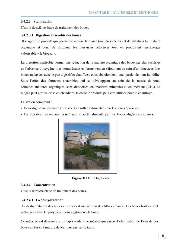 Etude des performances d\'une station d\'épuration des eaux usées