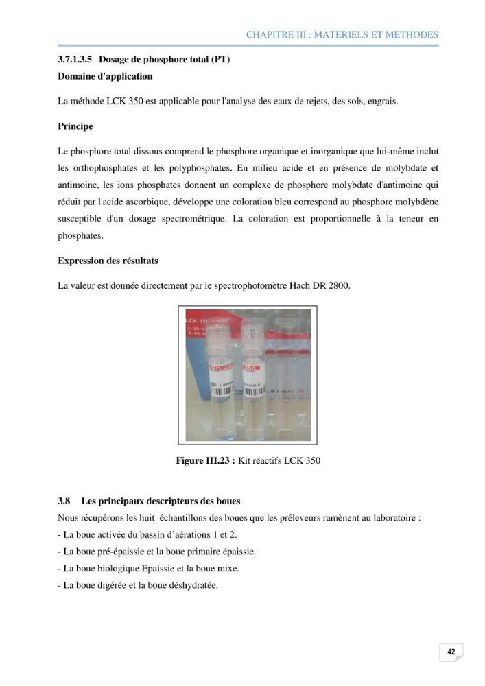 Etude des performances d\'une station d\'épuration des eaux usées
