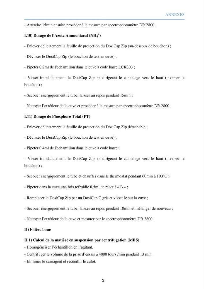 Etude des performances d\'une station d\'épuration des eaux usées
