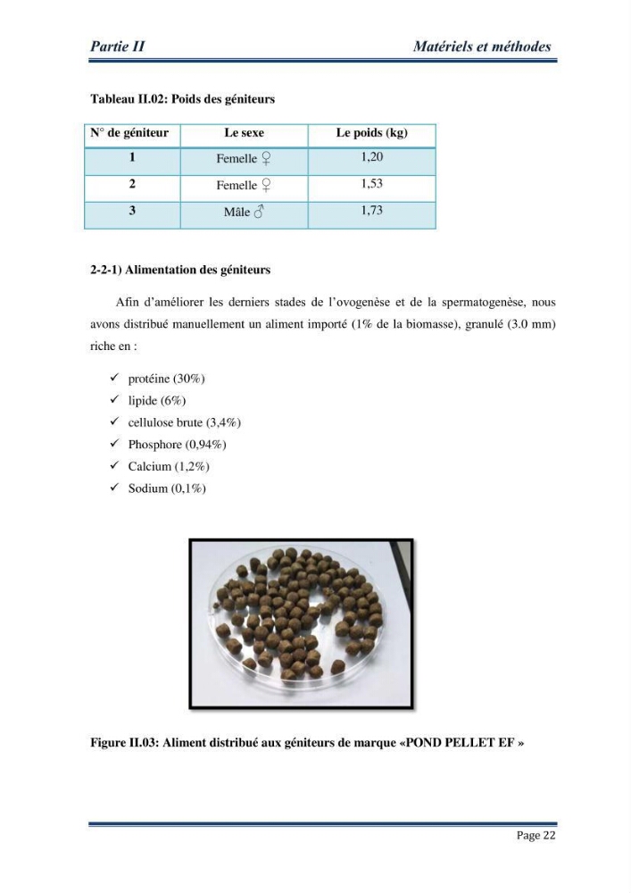 Maitrise de la reproduction artificielle et étude comparative de la croissance du poisson-chat africain Clarias gariepinus (Bruchell,1822 ) selon trois formules d\'aliments