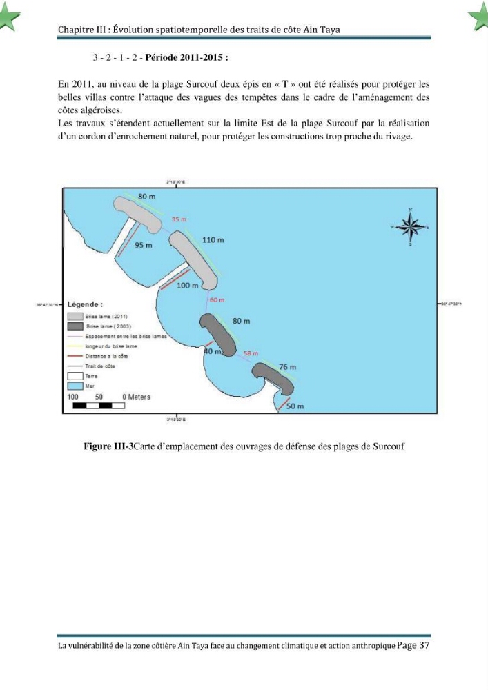 La vulnérabilité de la zone côtière de Ain Taya ( Alger Esr) faces aux changements climatiques et actions anthropiques