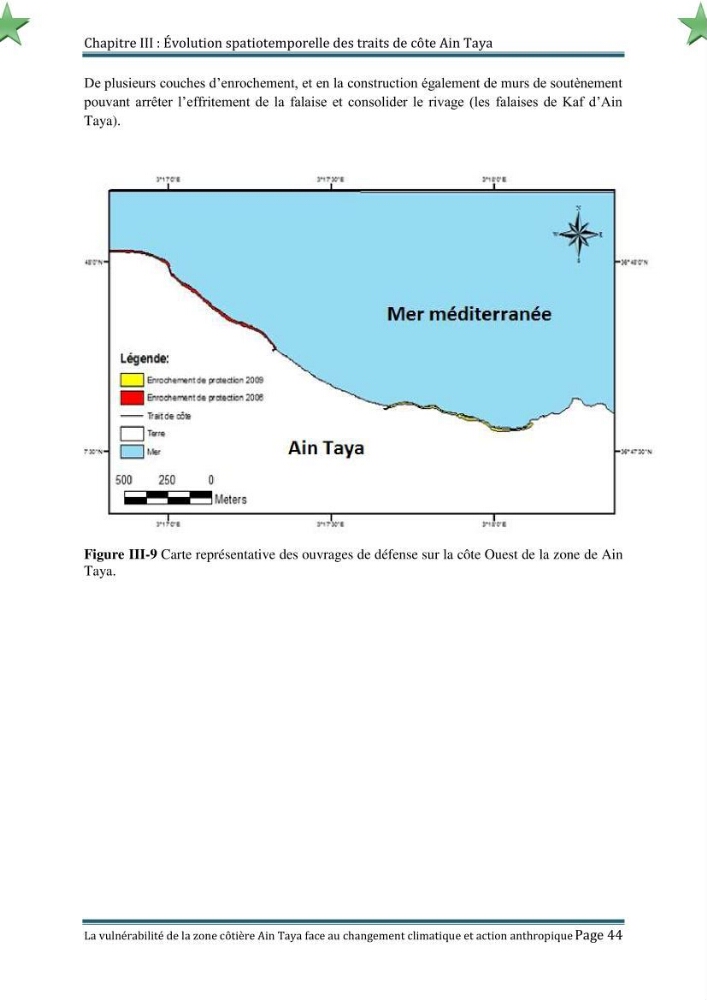 La vulnérabilité de la zone côtière de Ain Taya ( Alger Esr) faces aux changements climatiques et actions anthropiques