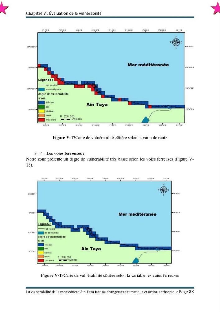 La vulnérabilité de la zone côtière de Ain Taya ( Alger Esr) faces aux changements climatiques et actions anthropiques
