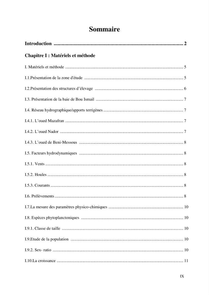 Etude de la croissance de Mytilus galloprovincialis (Lamarrck,1819) à Ain tagourait, Tipaza: