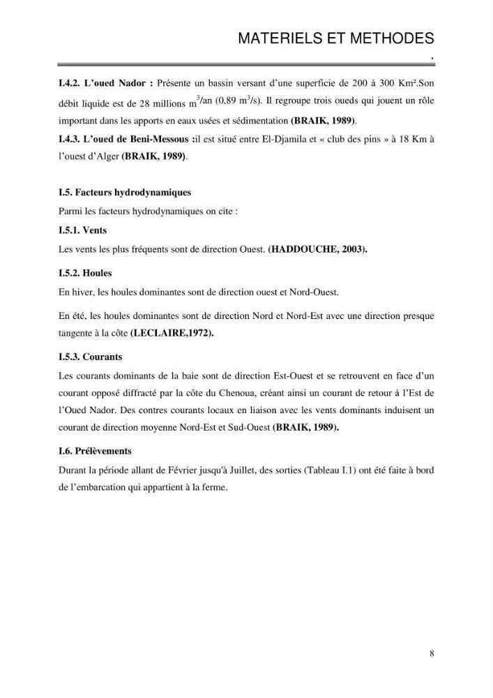 Etude de la croissance de Mytilus galloprovincialis (Lamarrck,1819) à Ain tagourait, Tipaza: