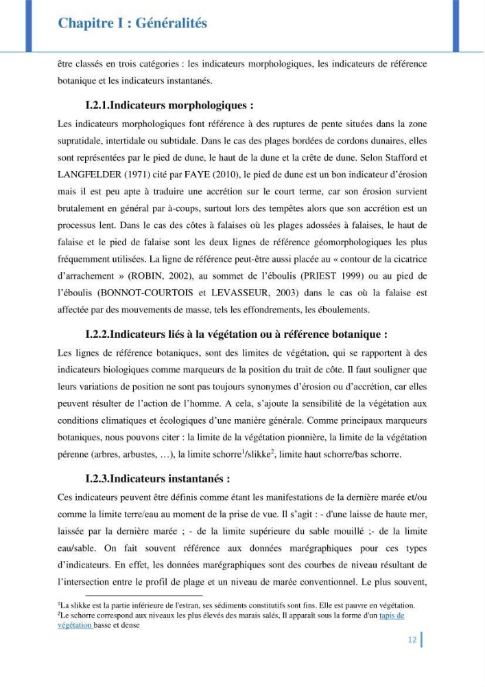 Etat de l’art de la quantification de l’évolution spatio-temporelle du trait de côte: comparaison entre la méthode des polygones et la méthode des transects