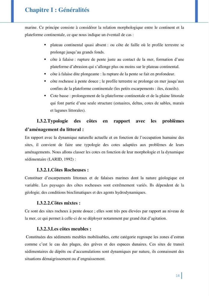 Etat de l’art de la quantification de l’évolution spatio-temporelle du trait de côte: comparaison entre la méthode des polygones et la méthode des transects