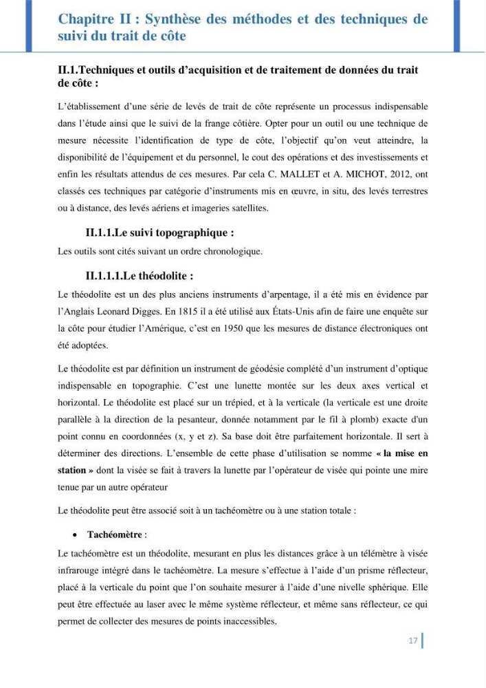 Etat de l’art de la quantification de l’évolution spatio-temporelle du trait de côte: comparaison entre la méthode des polygones et la méthode des transects
