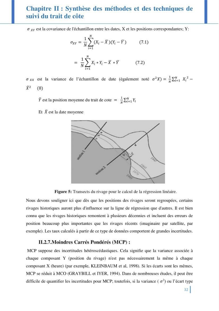 Etat de l’art de la quantification de l’évolution spatio-temporelle du trait de côte: comparaison entre la méthode des polygones et la méthode des transects