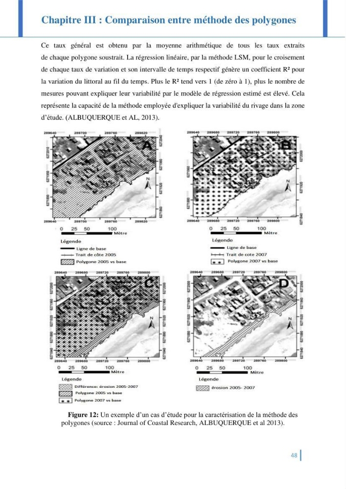 Etat de l’art de la quantification de l’évolution spatio-temporelle du trait de côte: comparaison entre la méthode des polygones et la méthode des transects