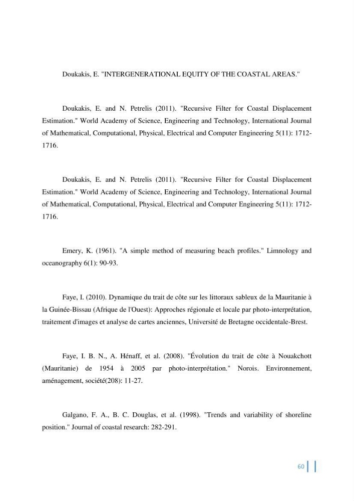 Etat de l’art de la quantification de l’évolution spatio-temporelle du trait de côte: comparaison entre la méthode des polygones et la méthode des transects