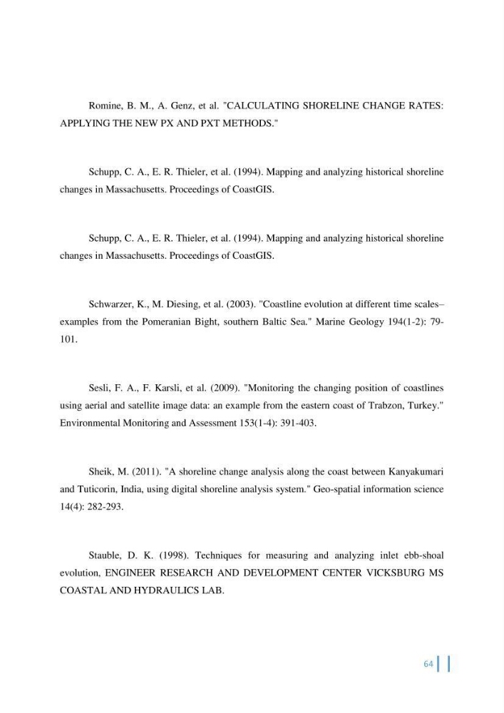 Etat de l’art de la quantification de l’évolution spatio-temporelle du trait de côte: comparaison entre la méthode des polygones et la méthode des transects