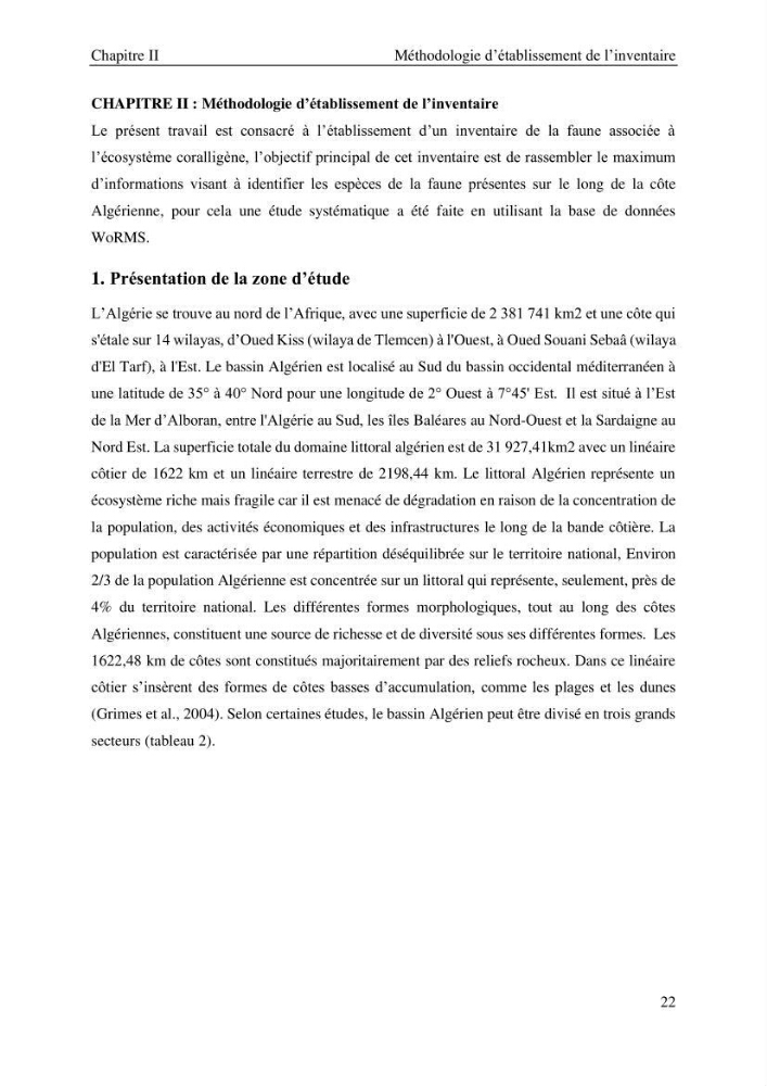 Contribution a la connaissance de la faune associée à l\'écosystème coralligène de la côte Algérienne: