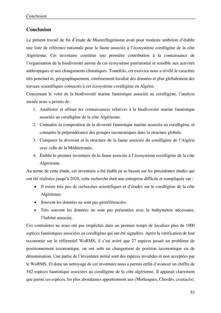 Contribution a la connaissance de la faune associée à l\'écosystème coralligène de la côte Algérienne: