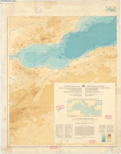 Carte bathymétrique internationale de la Méditerranée, zone 6 Carte bathymétrique internationale de la Méditerranée, zone 6