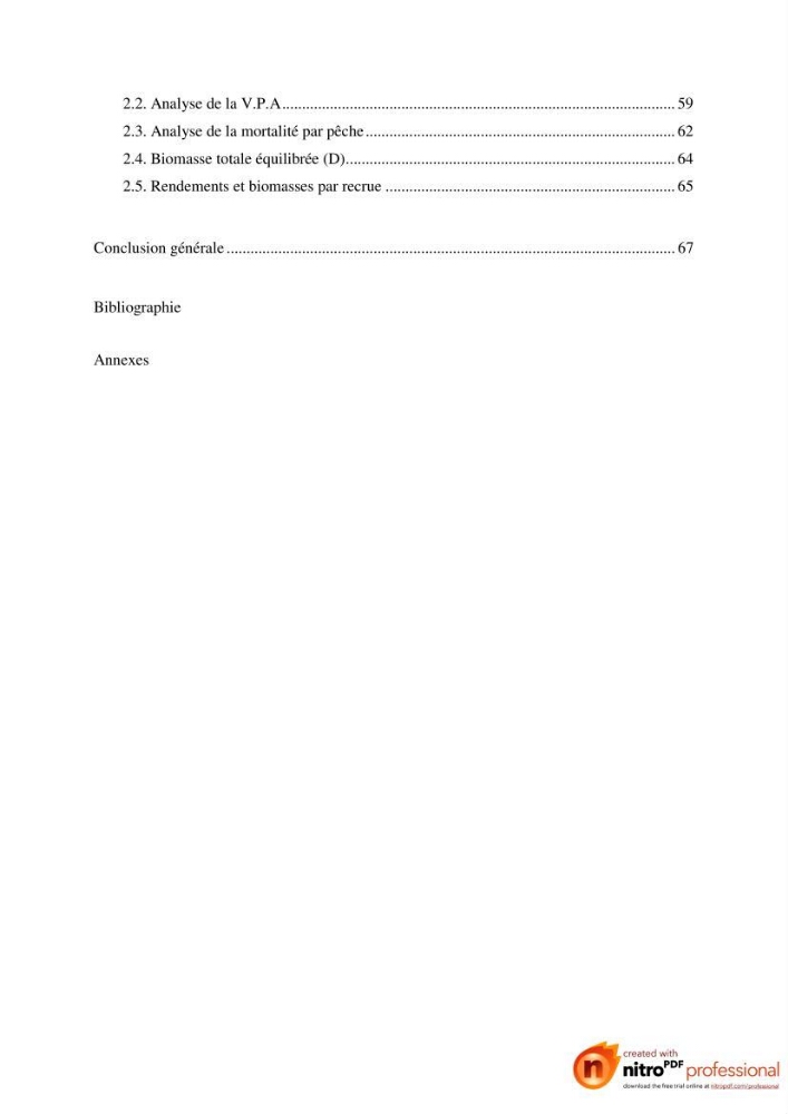 Contribution à l\'étude de l\'exploitation de Pagellus acarne (Risso, 1826) de la baie de Bou-ismail: