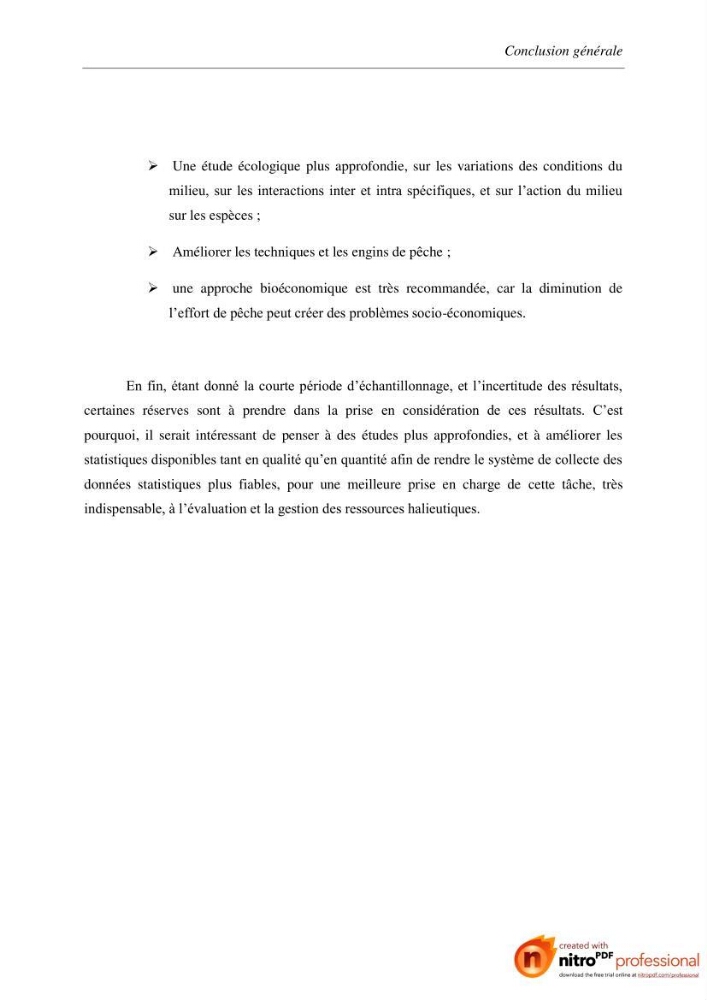 Contribution à l\'étude de l\'exploitation de Pagellus acarne (Risso, 1826) de la baie de Bou-ismail: