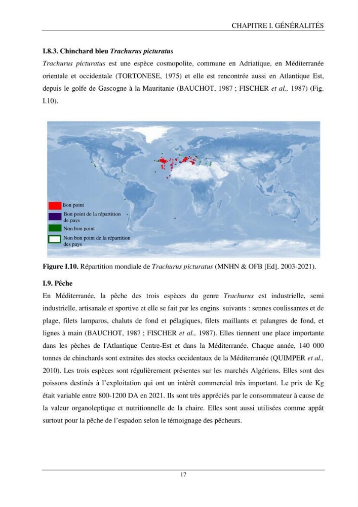 Contribution à l’étude de la reproduction des espèces du genre Trachurus (Actinopteri, Carangidae) de la région centre du littoral Algérien: