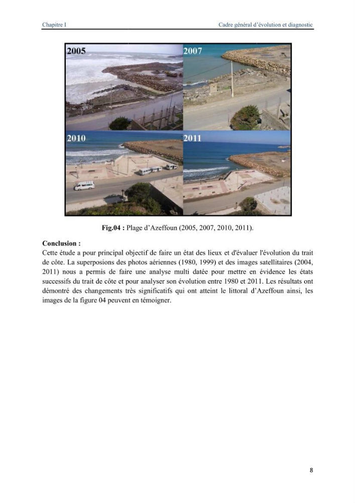 Proposition d\'ouvrages de protection par méthodes douces (géotextiles) de la plage centre d\'Azeffoun