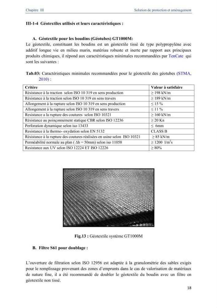 Proposition d\'ouvrages de protection par méthodes douces (géotextiles) de la plage centre d\'Azeffoun