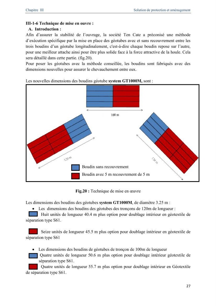 Proposition d\'ouvrages de protection par méthodes douces (géotextiles) de la plage centre d\'Azeffoun