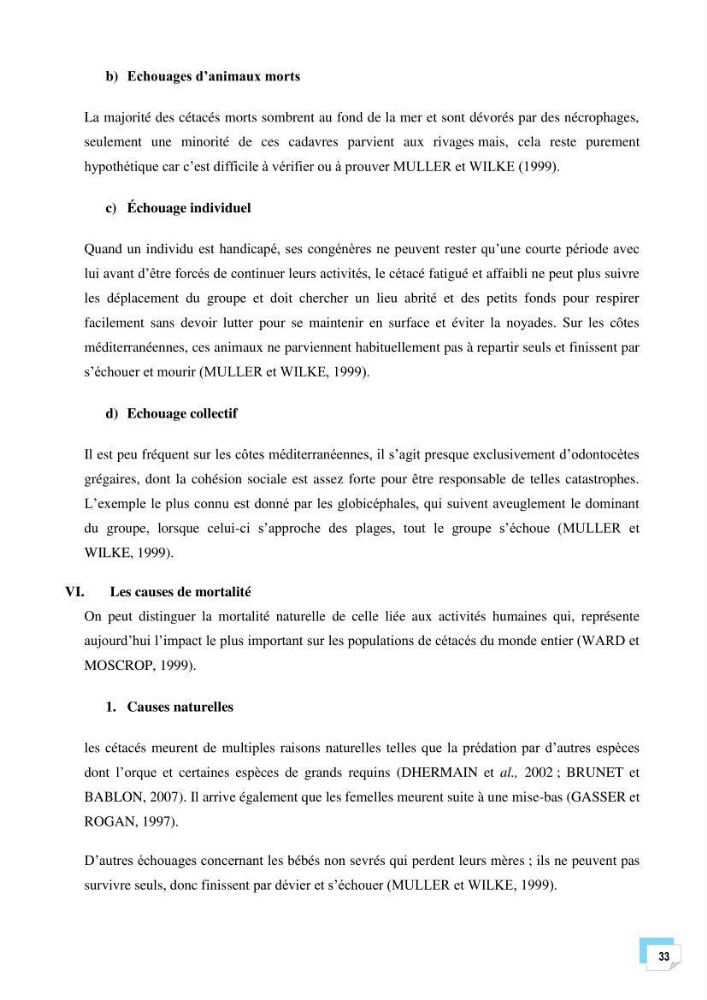 Bilan des échouages de cetacés dans le centre Algérien