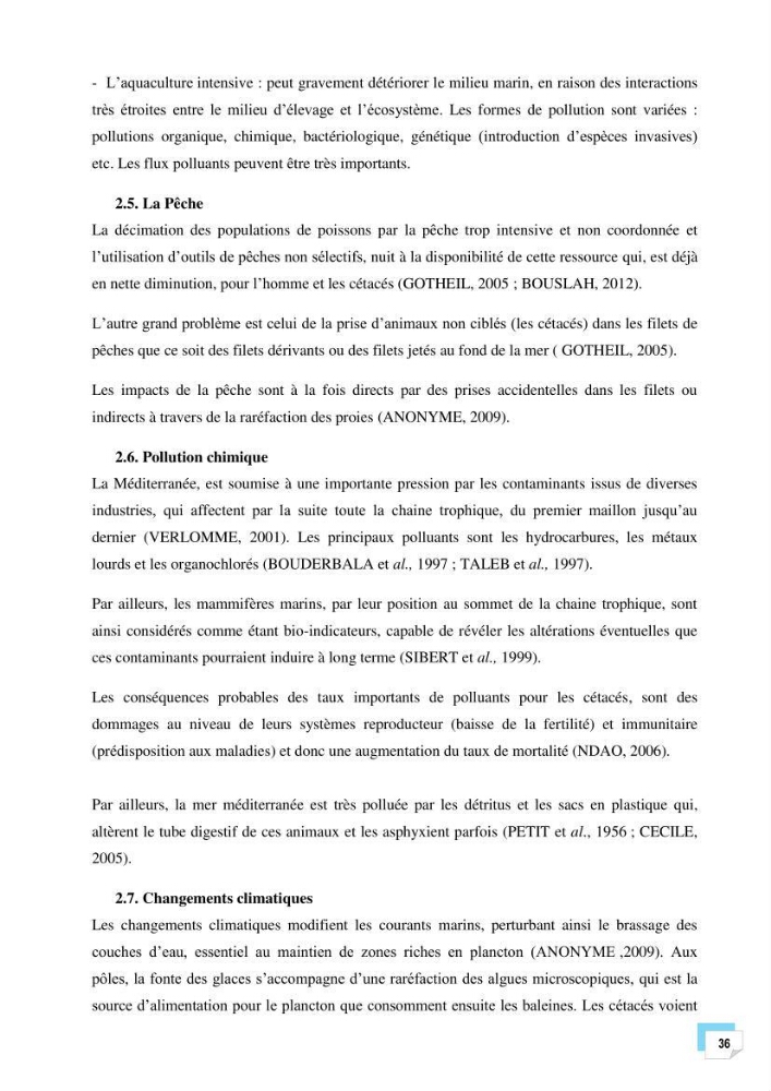 Bilan des échouages de cetacés dans le centre Algérien
