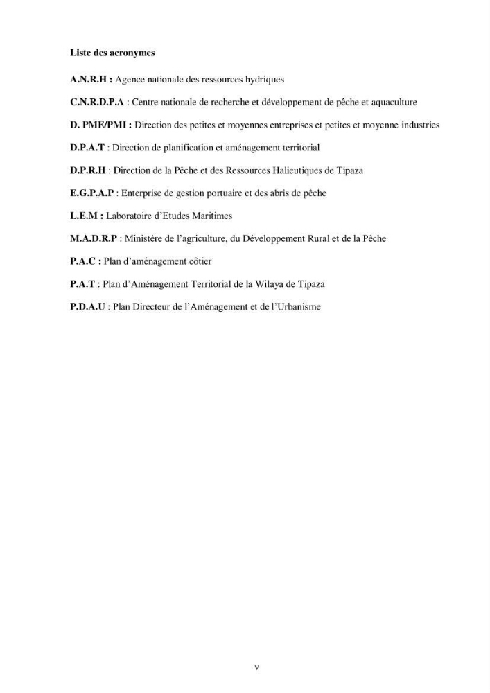 Evaluation de la vulnérabilité socio-économique du secteur de la pêche face à une pollution potentielle par les hydrocarbures dans la baie de Bou-Ismail